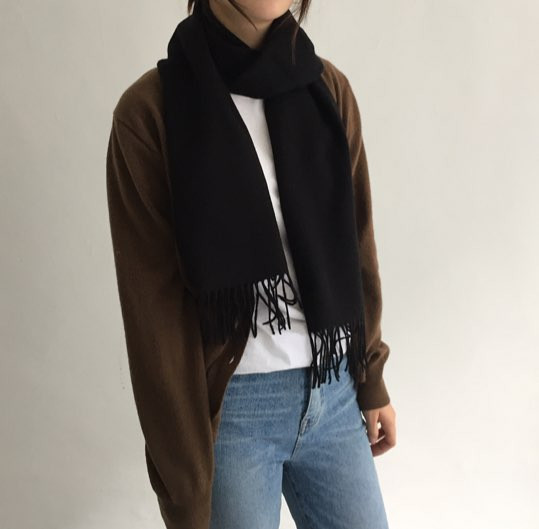 Muffler 7Col Wool 100 Shawl Couple Items Unisex Me