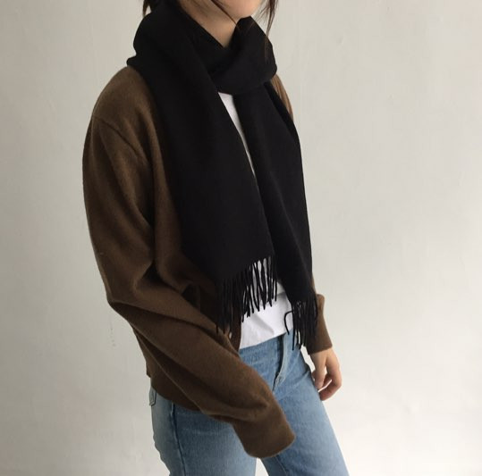 Muffler 7Col Wool 100 Shawl Couple Items Unisex Me