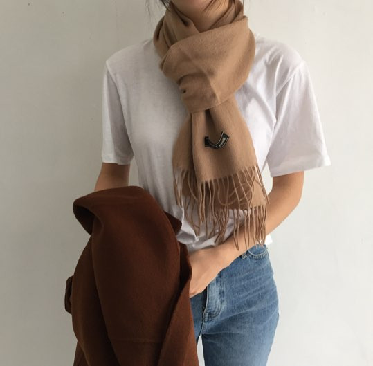 Muffler 7Col Wool 100 Shawl Couple Items Unisex Me