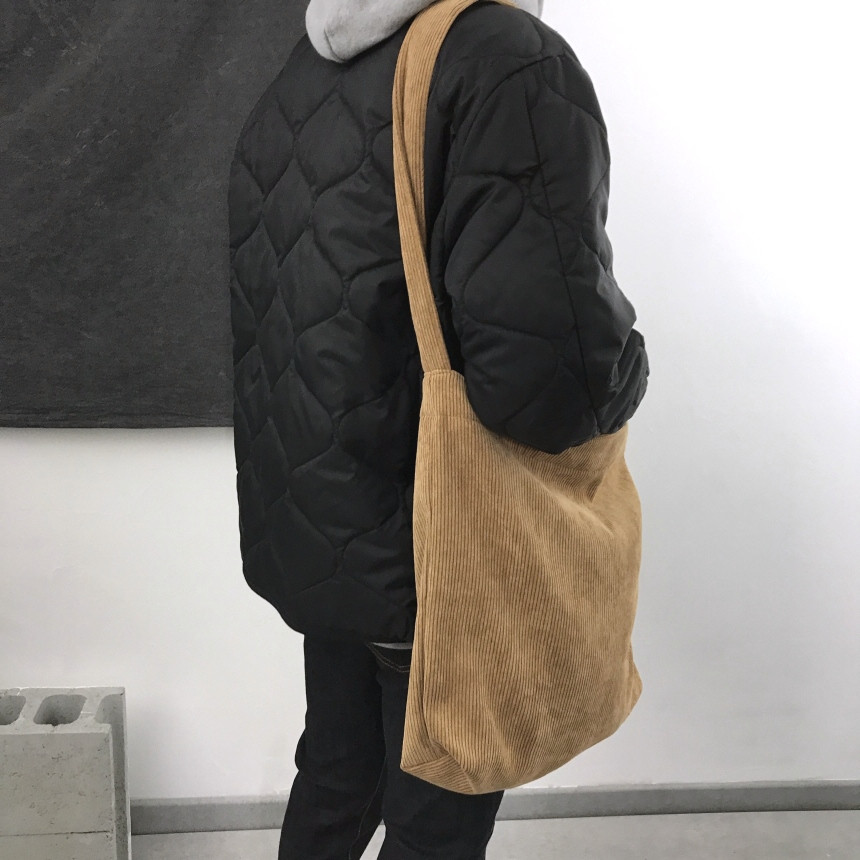 Vintage corduroy corduroy eco-back Couple Back Bag