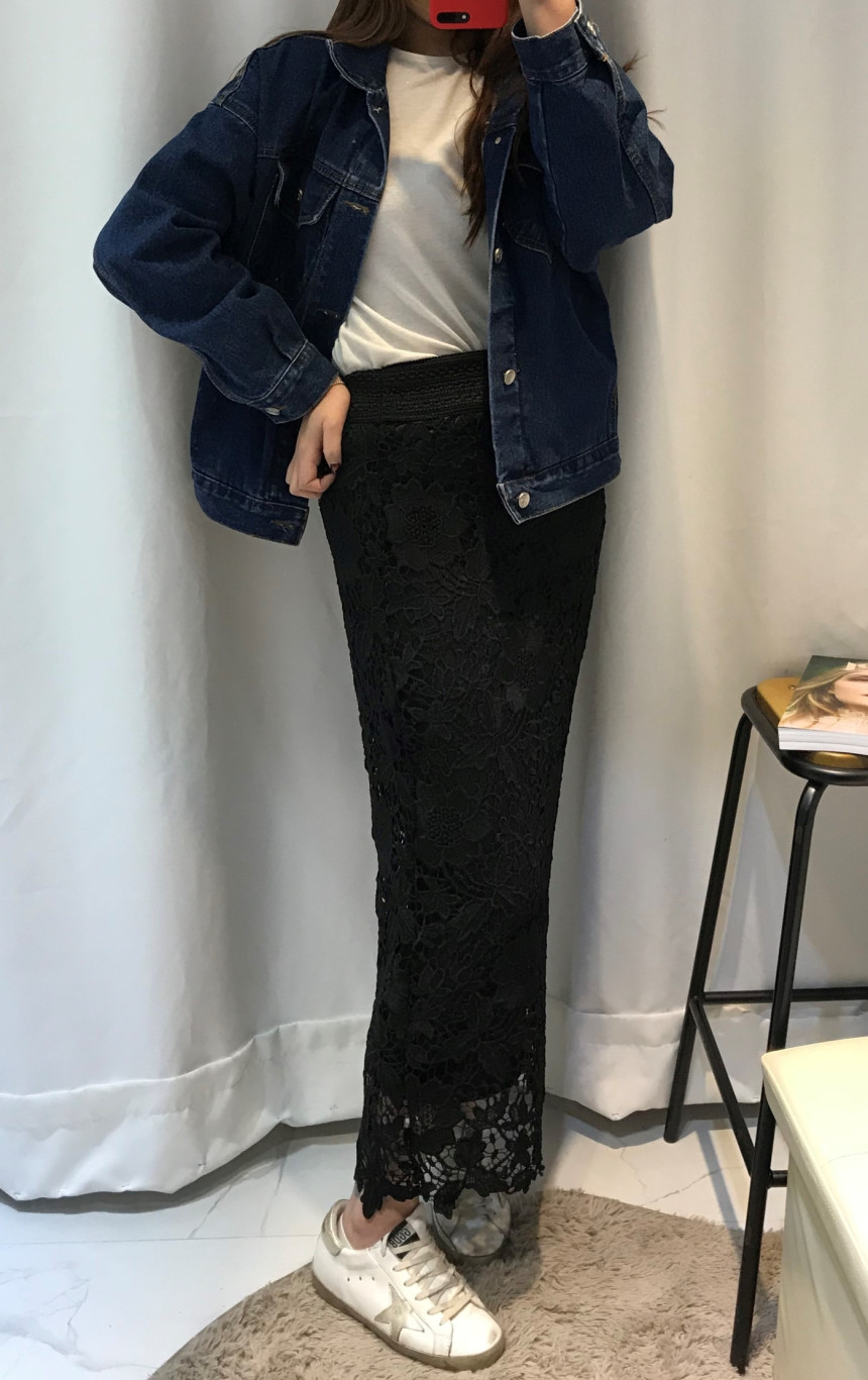 Lace Long Skirt Sexy Look Daily Look Dress Up Eleg