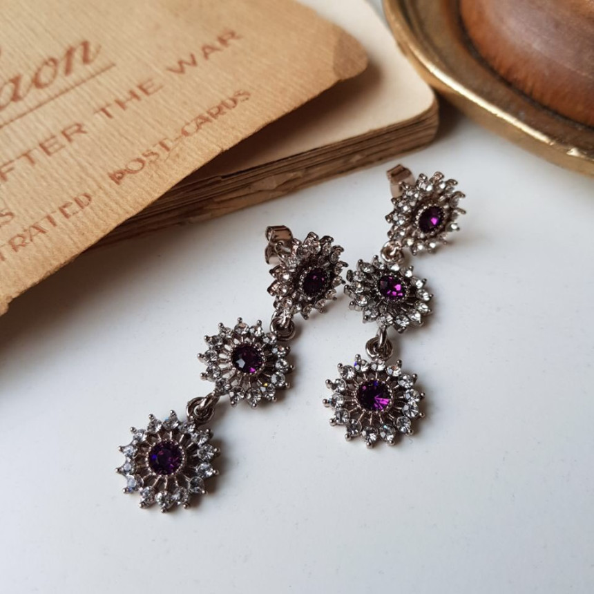 Bell Cubic Drop Earrings 3color Luxury Style Speci