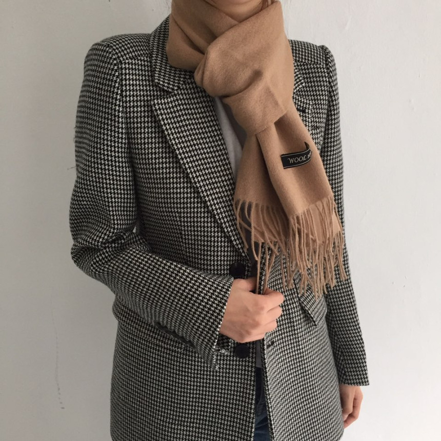 Muffler 7Col Wool 100 Shawl Couple Items Unisex Me