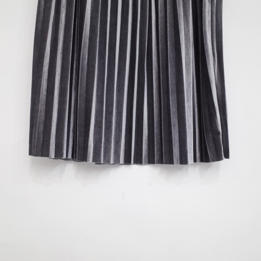 Velvet Pleated Pleated Skirt Winter Long Coordinat
