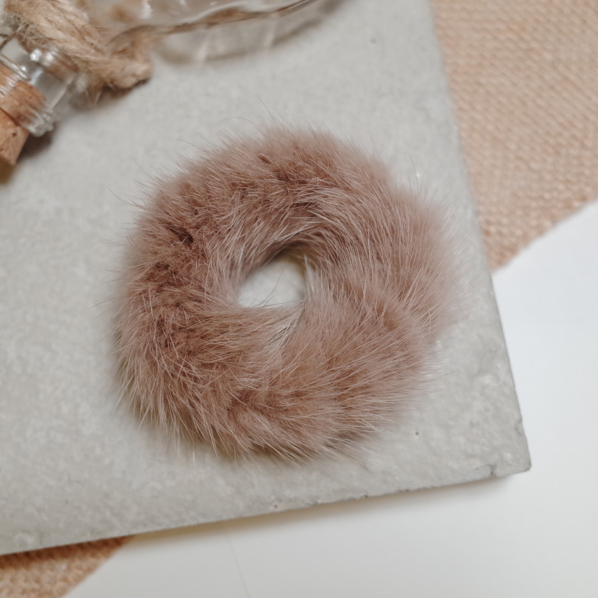 Hair Accessories Rich Round Mink Hair Strap 5color