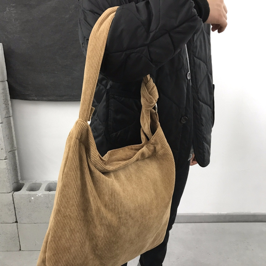 Vintage corduroy corduroy eco-back Couple Back Bag