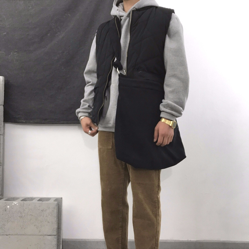 Vintage corduroy corduroy eco-back Couple Back Bag