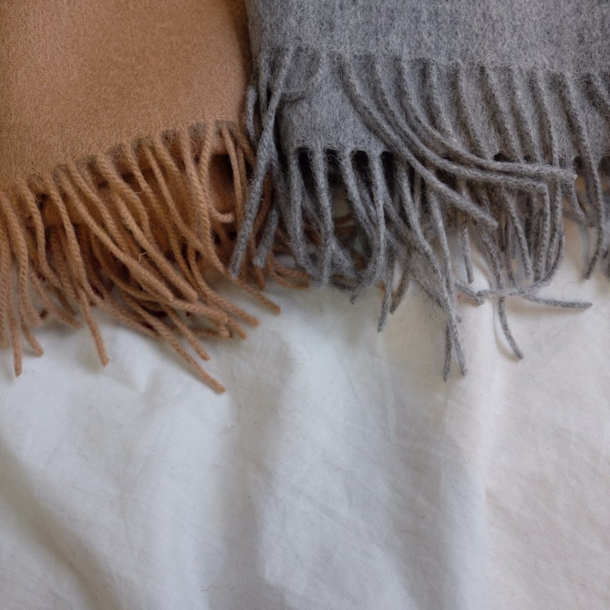 Muffler 7Col Wool 100 Shawl Couple Items Unisex Me