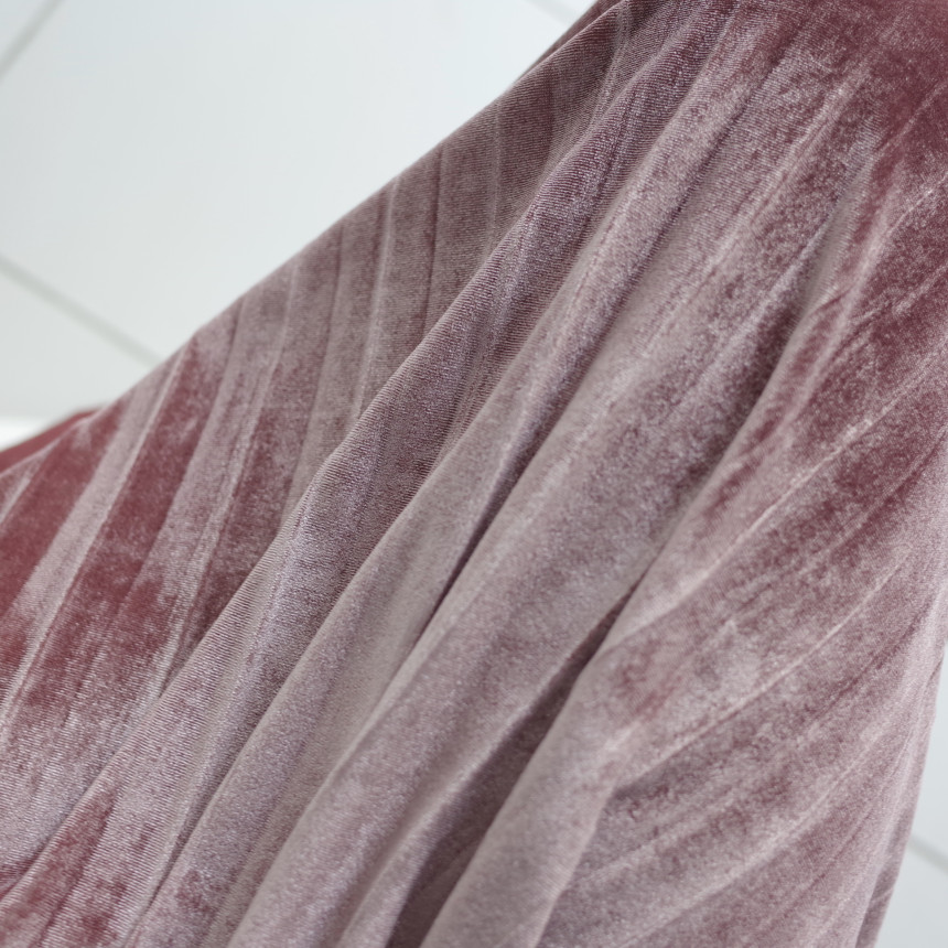 Velvet Pleated Pleated Skirt Winter Long Coordinat