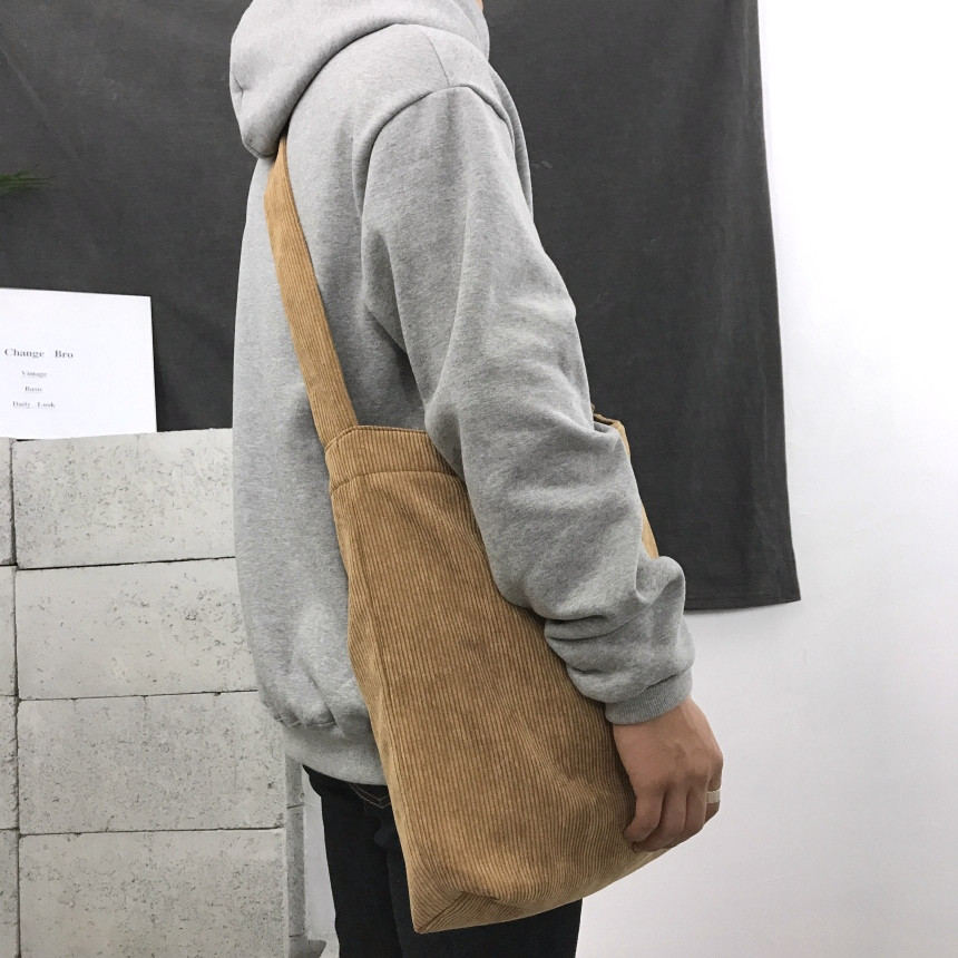 Vintage corduroy corduroy eco-back Couple Back Bag
