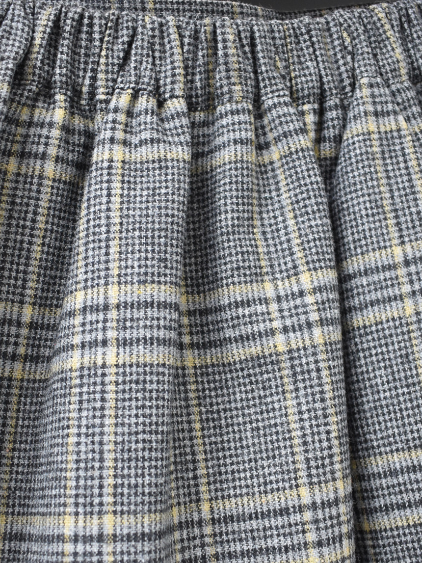 Check Long Uncle Mermaid Skirt 3color Fall Wool