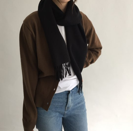 Muffler 7Col Wool 100 Shawl Couple Items Unisex Me