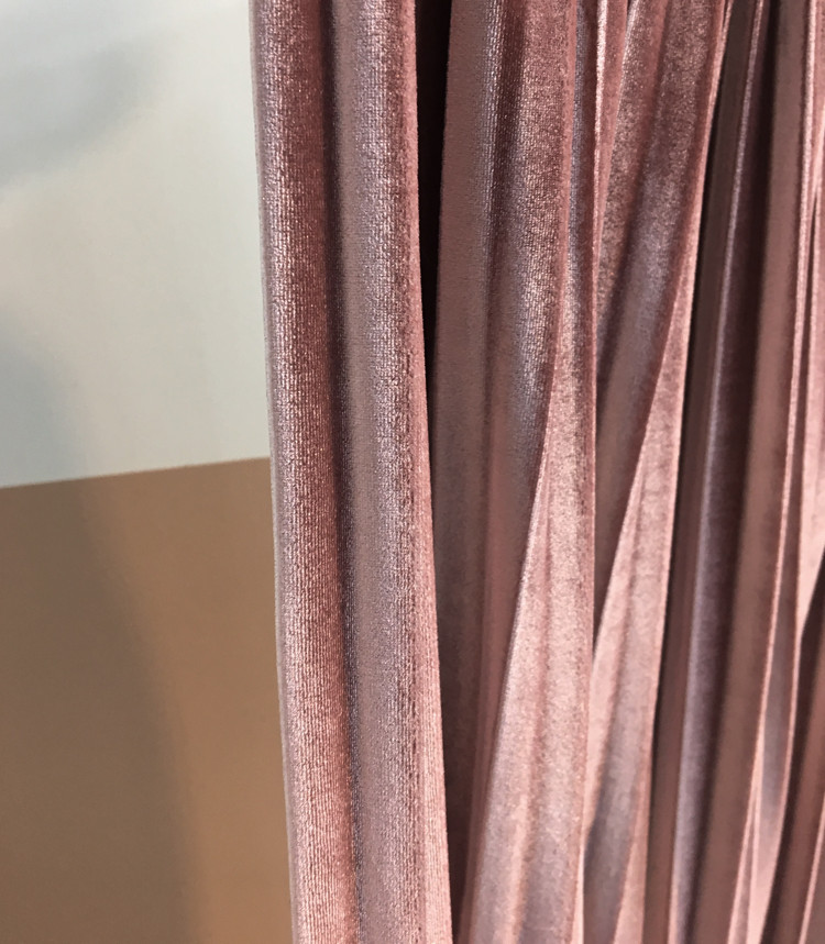 Pleasant Shiny Velvet Pleated Flare Long Skirt 4co