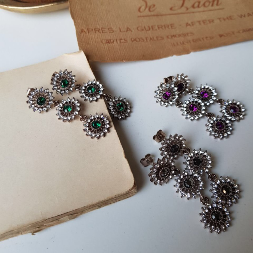 Bell Cubic Drop Earrings 3color Luxury Style Speci