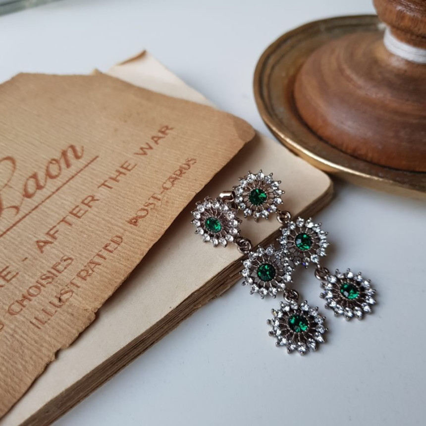 Bell Cubic Drop Earrings 3color Luxury Style Speci