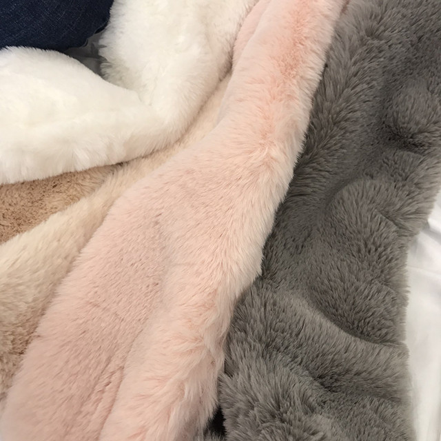 Petit mink fake fur muffler 4color shawl winter