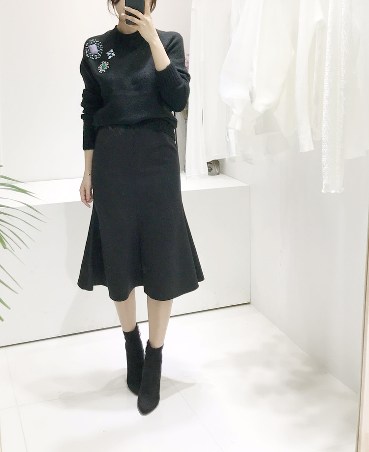 Mermaid Long Skirt Mermaid Line Banding Skirt Wome