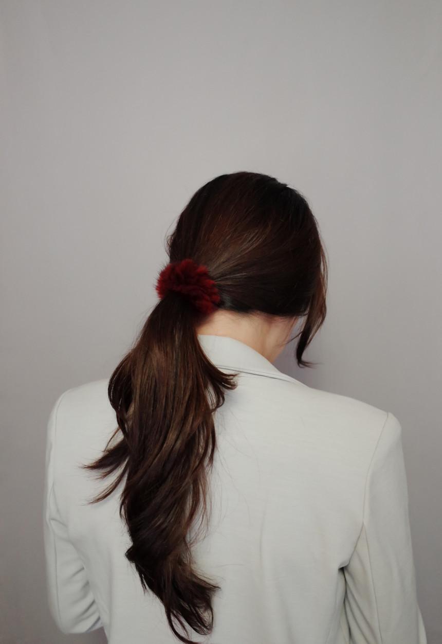 Hair Accessories Rich Round Mink Hair Strap 5color