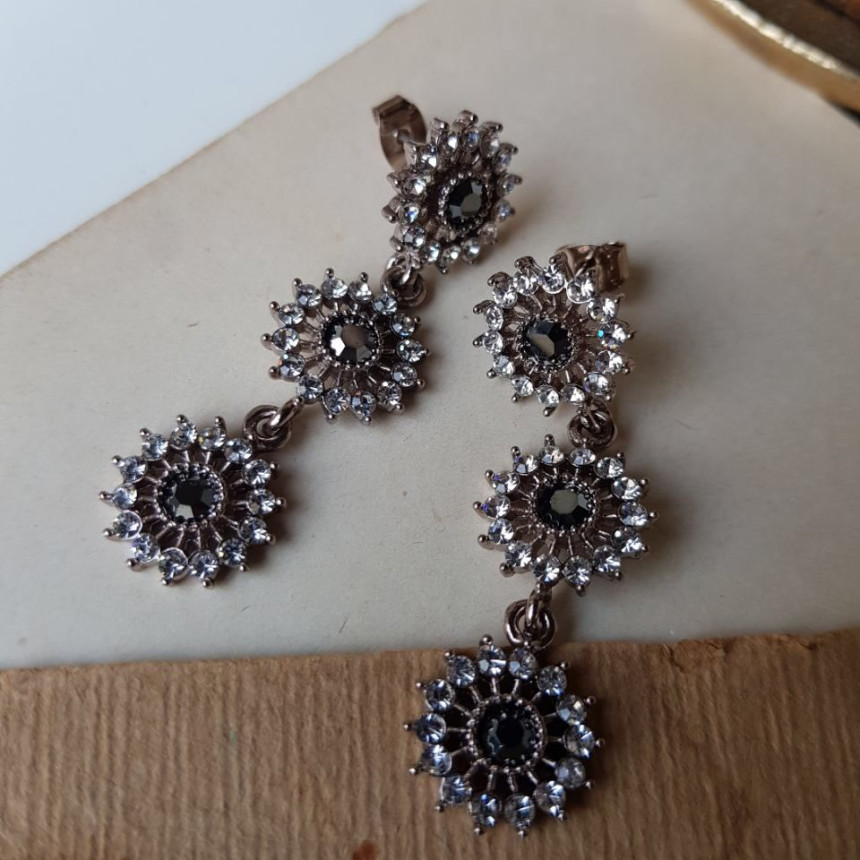 Bell Cubic Drop Earrings 3color Luxury Style Speci