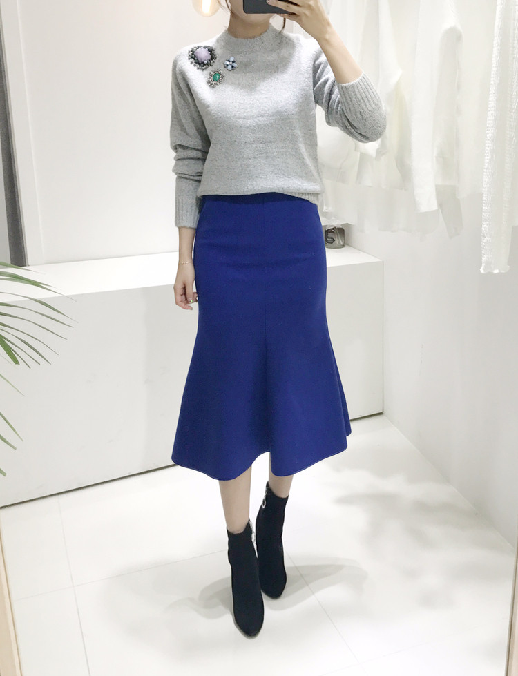 Mermaid Long Skirt Mermaid Line Banding Skirt Wome