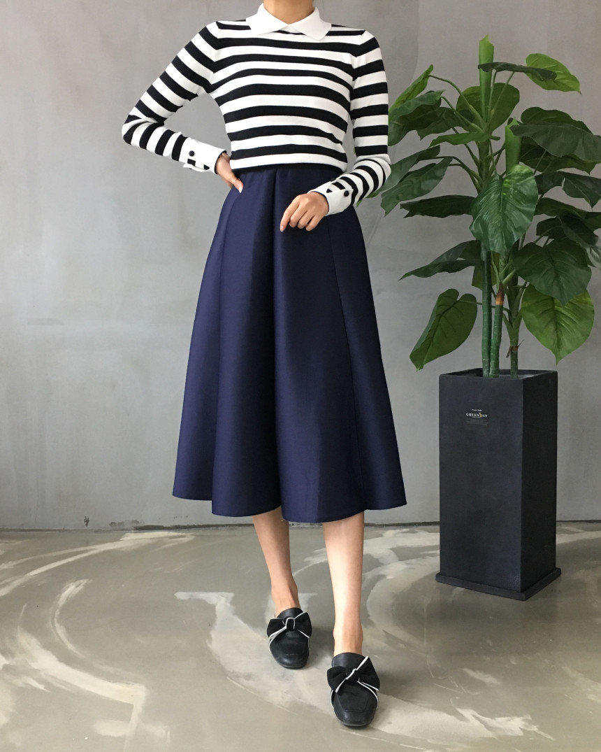 Banding flare incision Neoprene long skirt plan Un