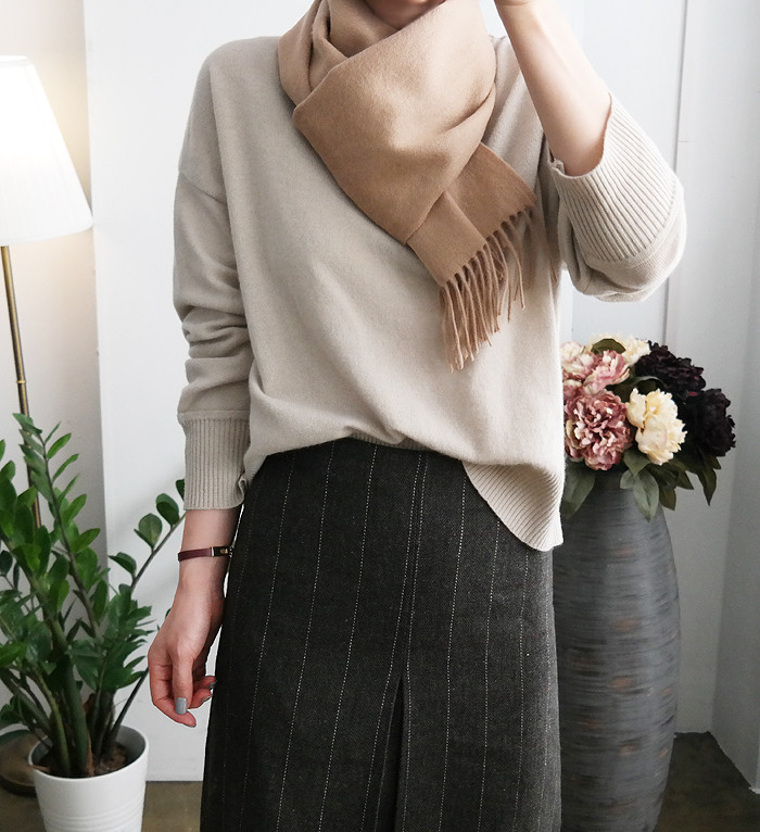 Wool 100 muffler winter wool shawl wool luxurious 