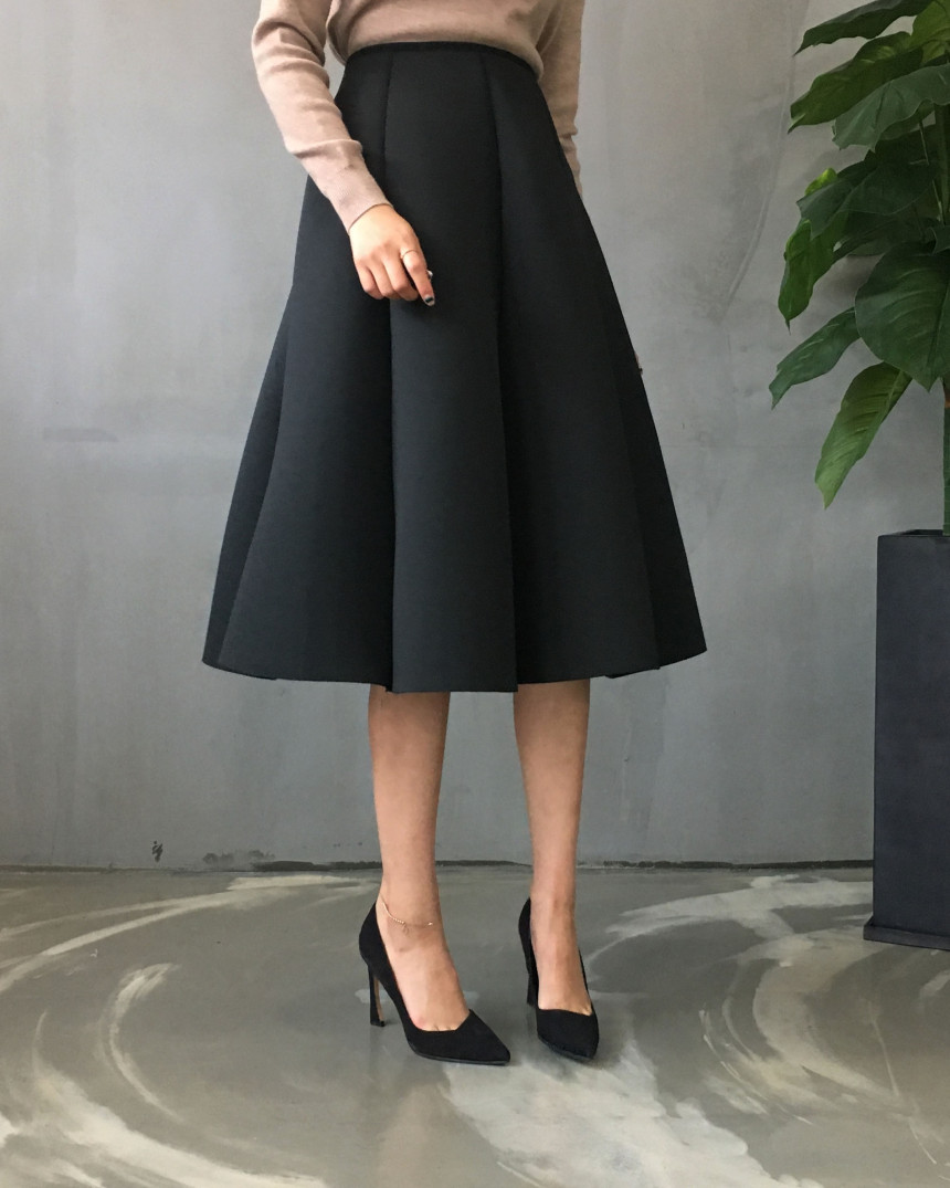 Banding flare incision Neoprene long skirt plan Un