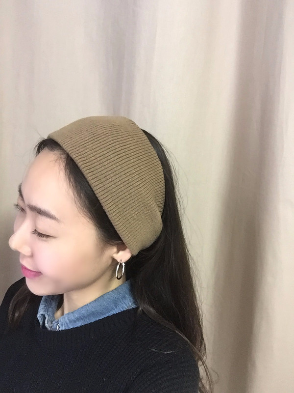 Hair Accessories Basic Knit Turban Hair Band Wide 