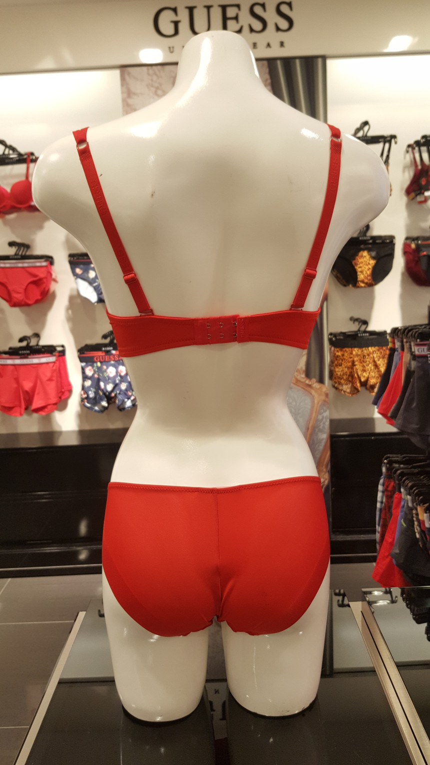 GUESS UNDERWEAR Real red couple SET Sexy underwear