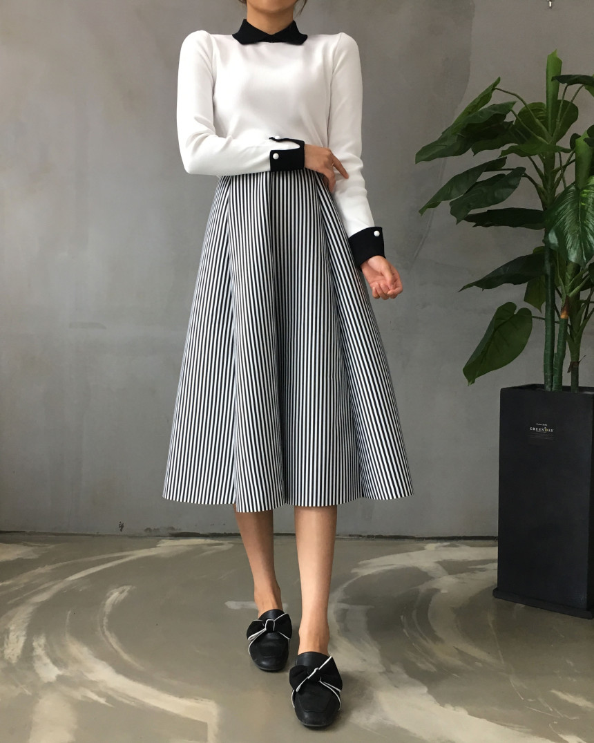 Banding flare incision Neoprene long skirt plan Un