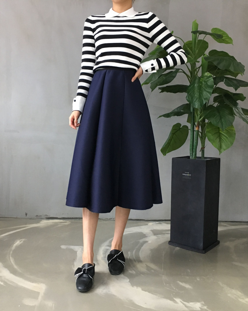 Banding flare incision Neoprene long skirt plan Un