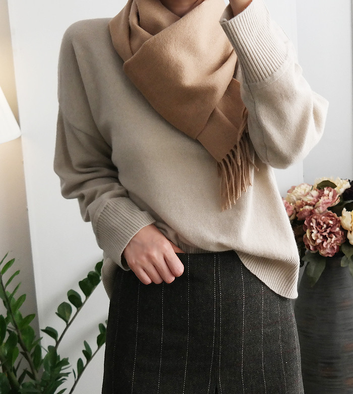 Wool 100 muffler winter wool shawl wool luxurious 