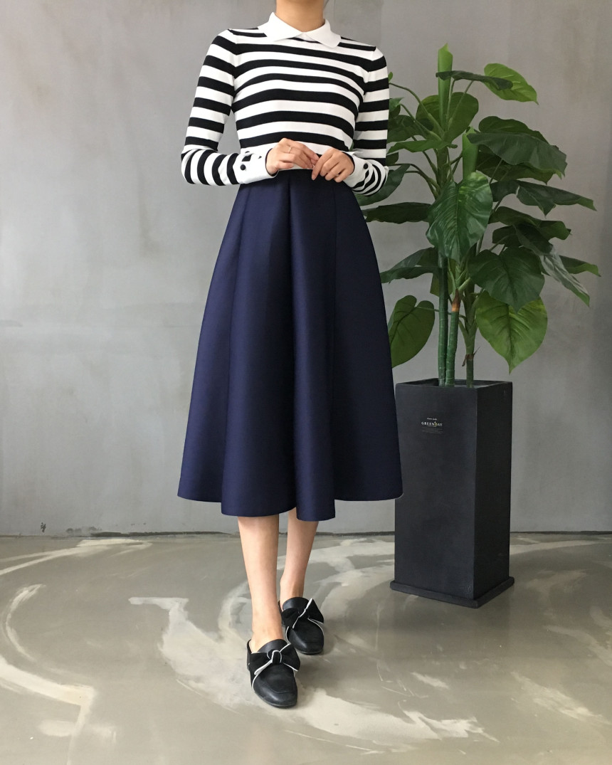 Banding flare incision Neoprene long skirt plan Un