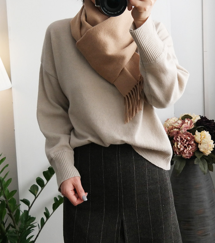 Wool 100 muffler winter wool shawl wool luxurious 