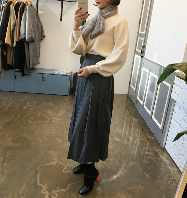 Pleated skirt wrinkle machine flare wedding recept