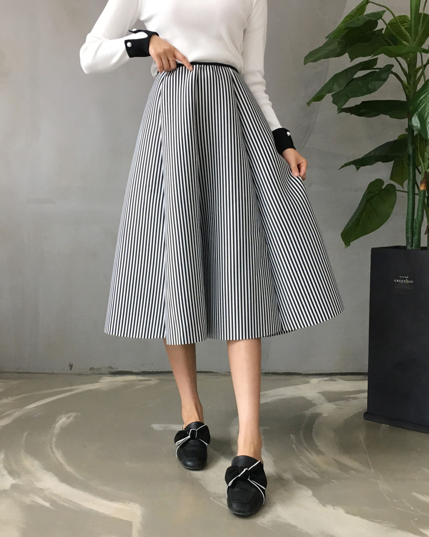Banding flare incision Neoprene long skirt plan Un