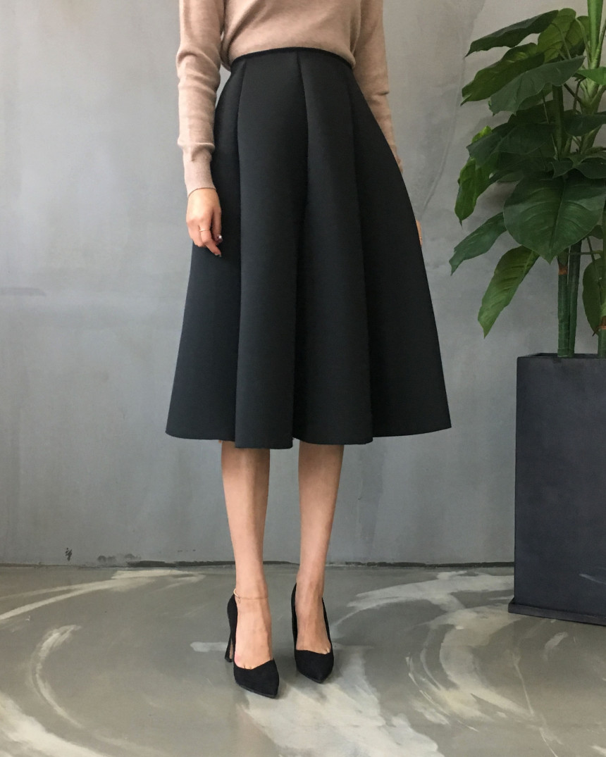 Banding flare incision Neoprene long skirt plan Un