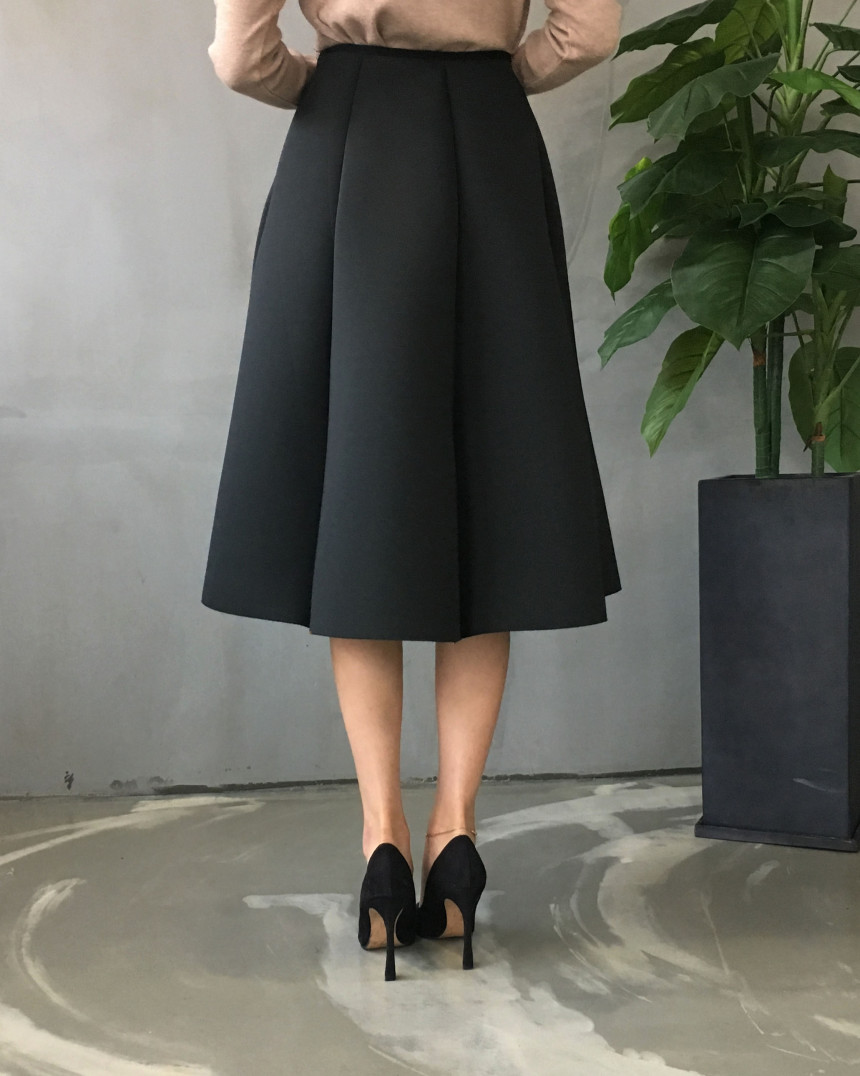 Banding flare incision Neoprene long skirt plan Un