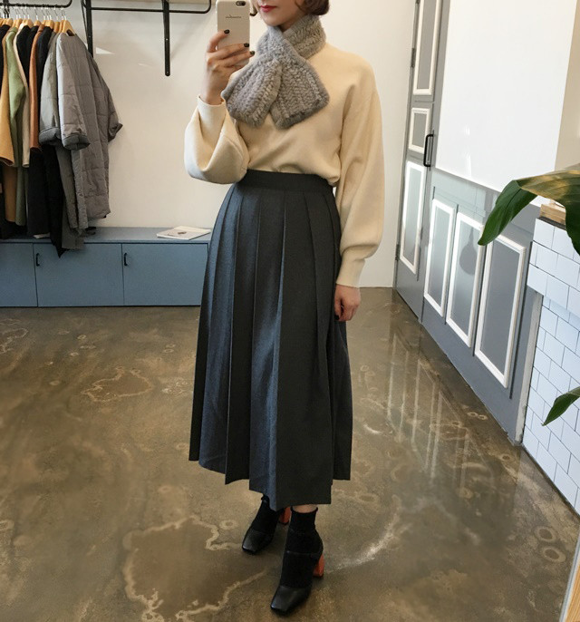 Pleated skirt wrinkle machine flare wedding recept