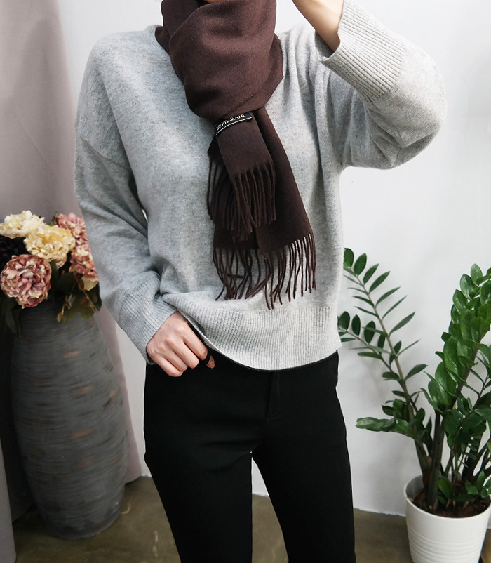 Wool 100 muffler winter wool shawl wool luxurious 
