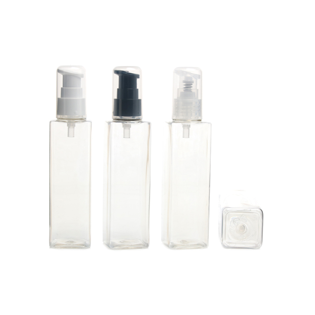 페스트세븐 플라스틱용기 화장품공병 에센스펌프용기 사각 T110ml - 상품 이미지