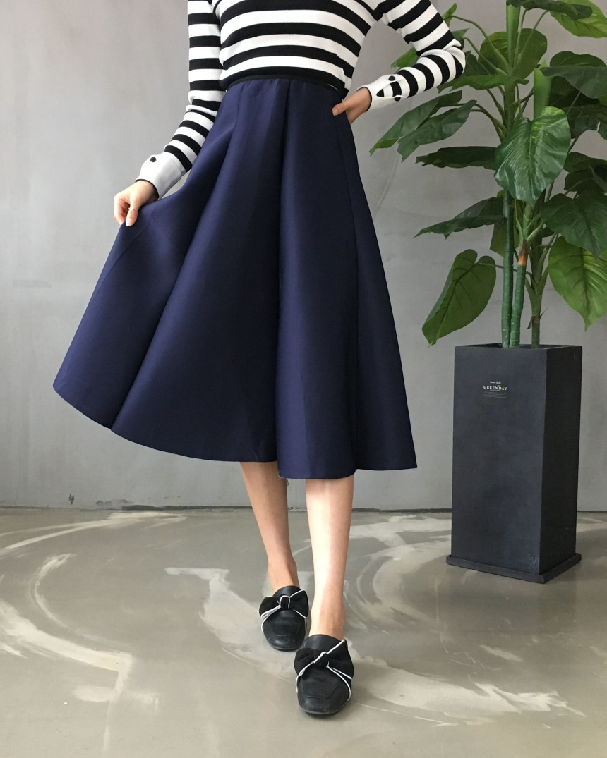 Banding flare incision Neoprene long skirt plan Un