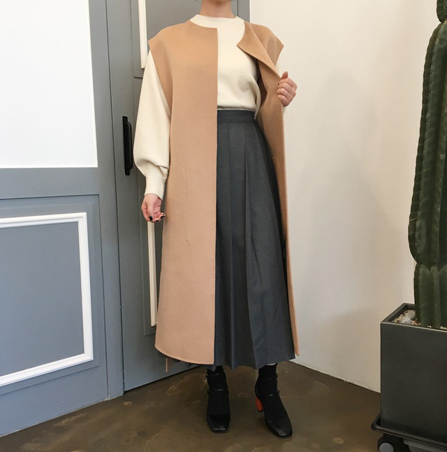 Pleated skirt wrinkle machine flare wedding recept