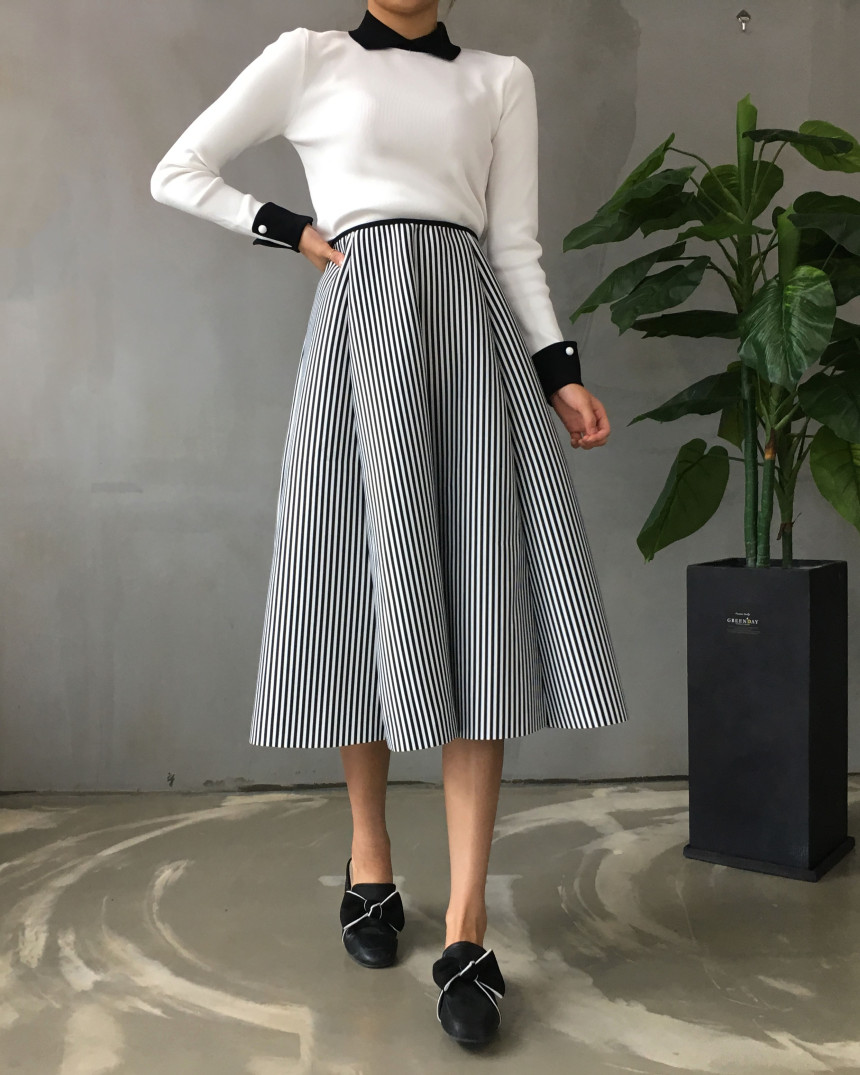 Banding flare incision Neoprene long skirt plan Un