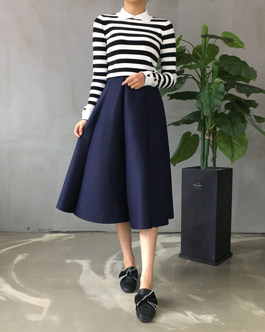 Banding flare incision Neoprene long skirt plan Un