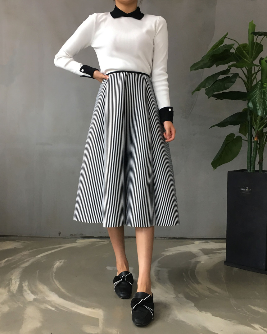 Banding flare incision Neoprene long skirt plan Un
