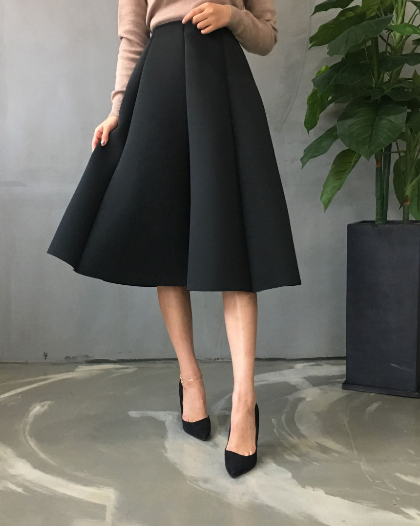 Banding flare incision Neoprene long skirt plan Un