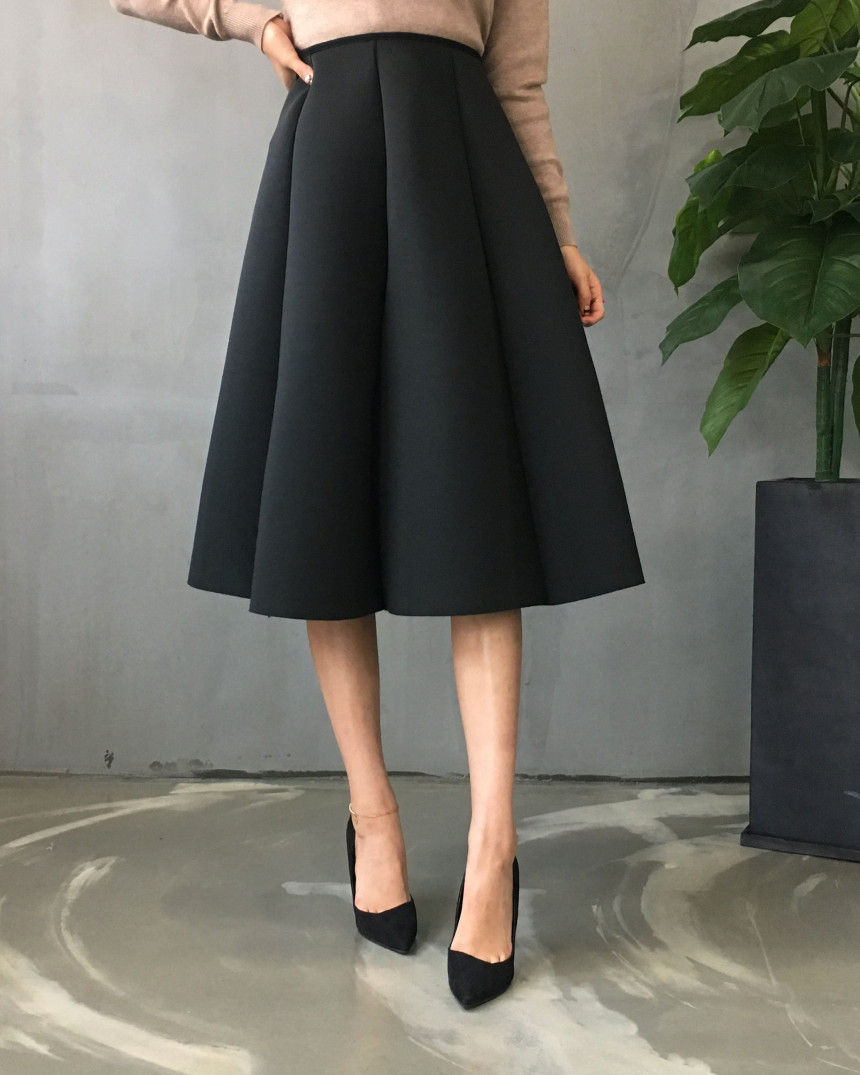 Banding flare incision Neoprene long skirt plan Un