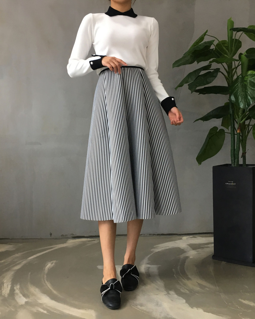 Banding flare incision Neoprene long skirt plan Un