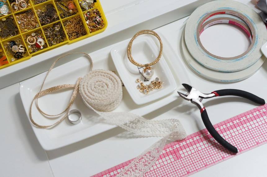 Hair Accessories Beige Red Ruffle Ribbon Baby Hair